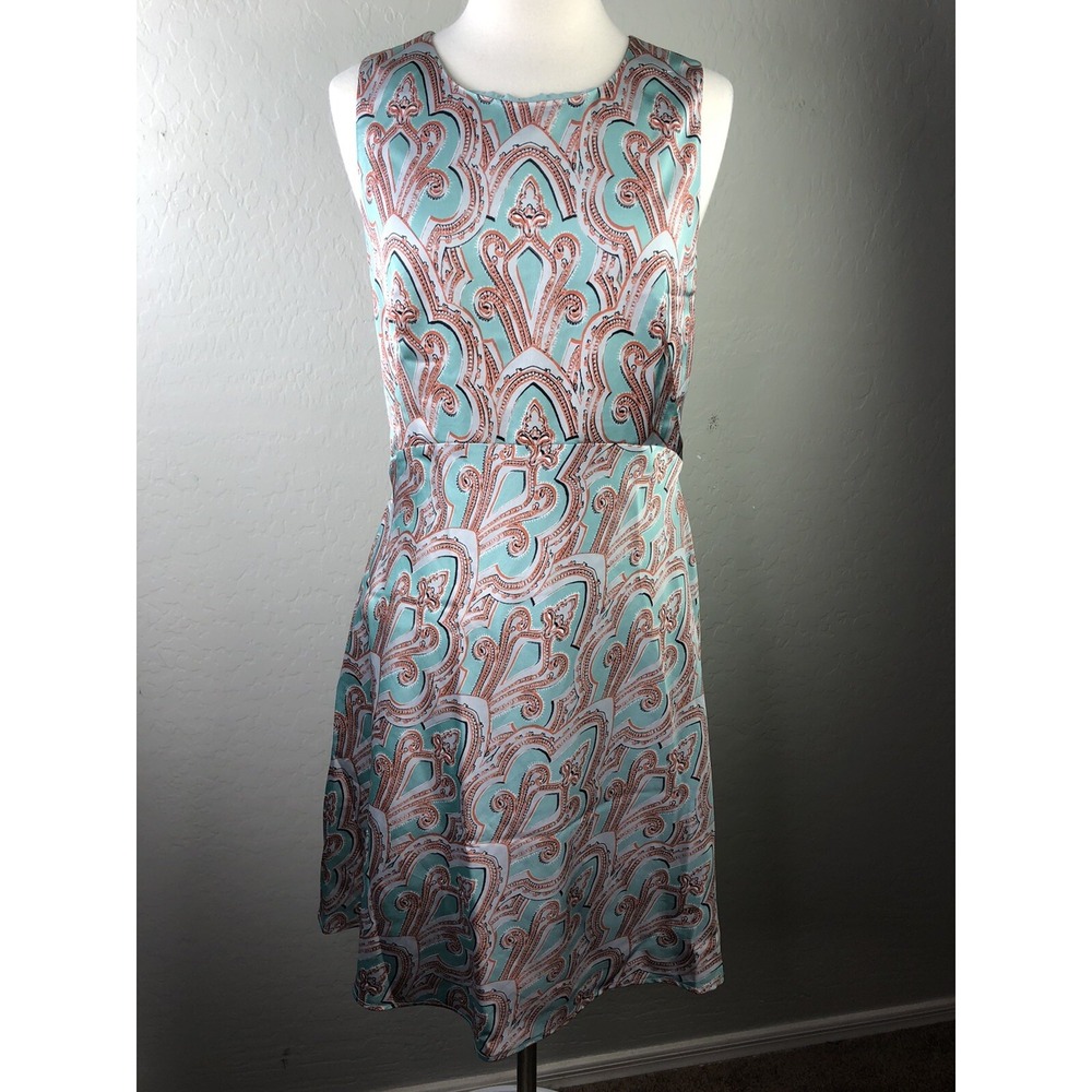 THE LIMITED Womens 6 Art Deco Print Fit‎ and Flare Dress Sleeveless